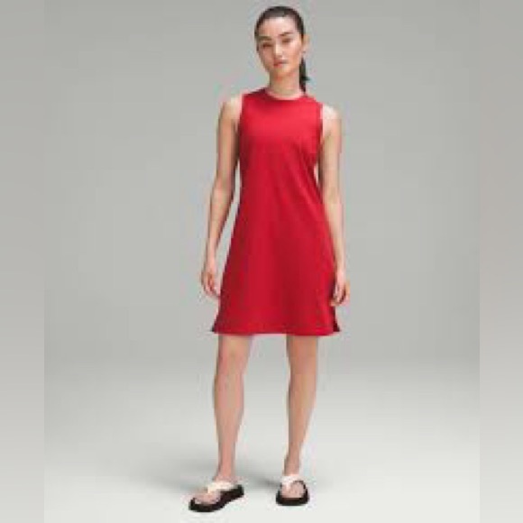 lululemon athletica Dresses & Skirts - Women's Lululemon Classic-Fit Cotton-Blend Dress Size 6 CLCN Red New